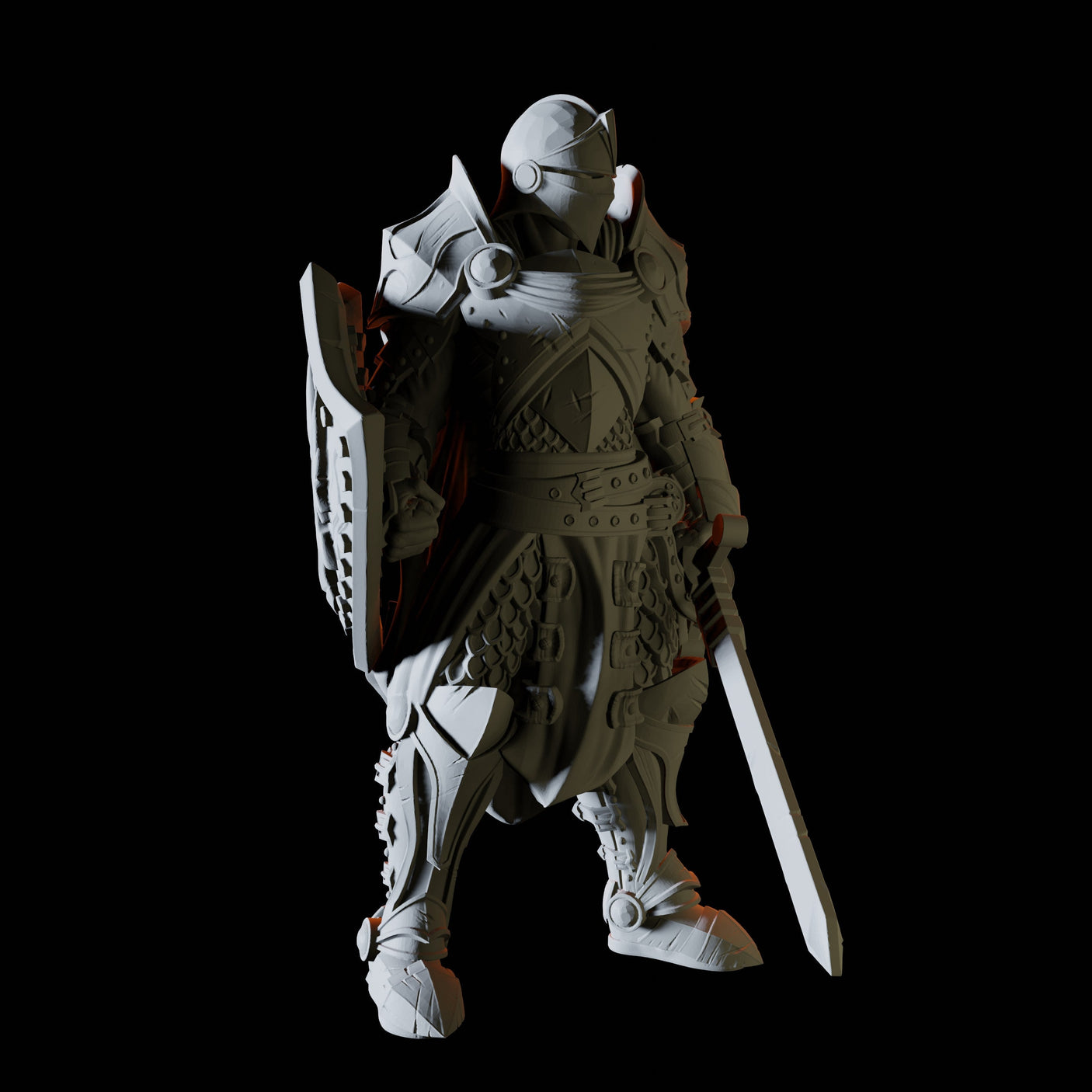 Three Royal Knights Miniature for Dungeons and Dragons, Pathfinder or other TTRPGs