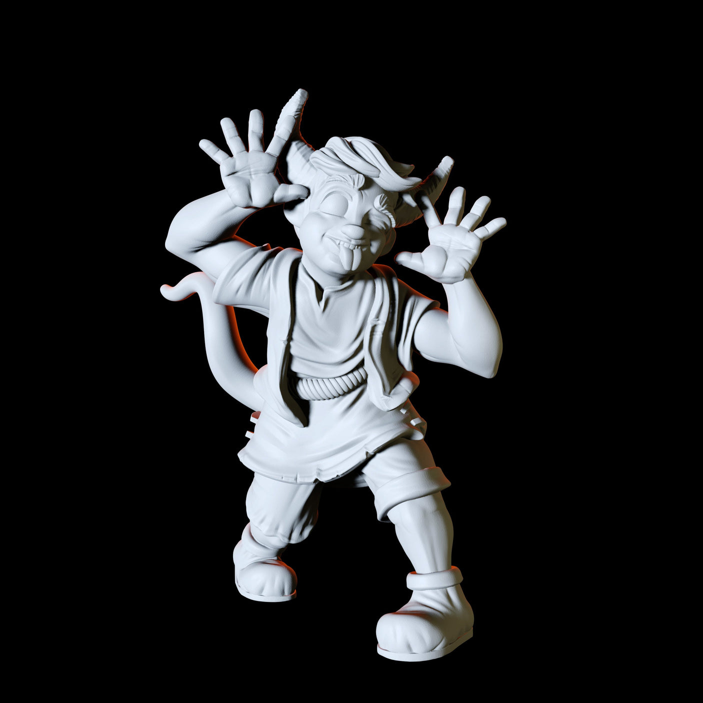 Tiefling Child Miniature for Dungeons and Dragons, Pathfinder or other TTRPGs