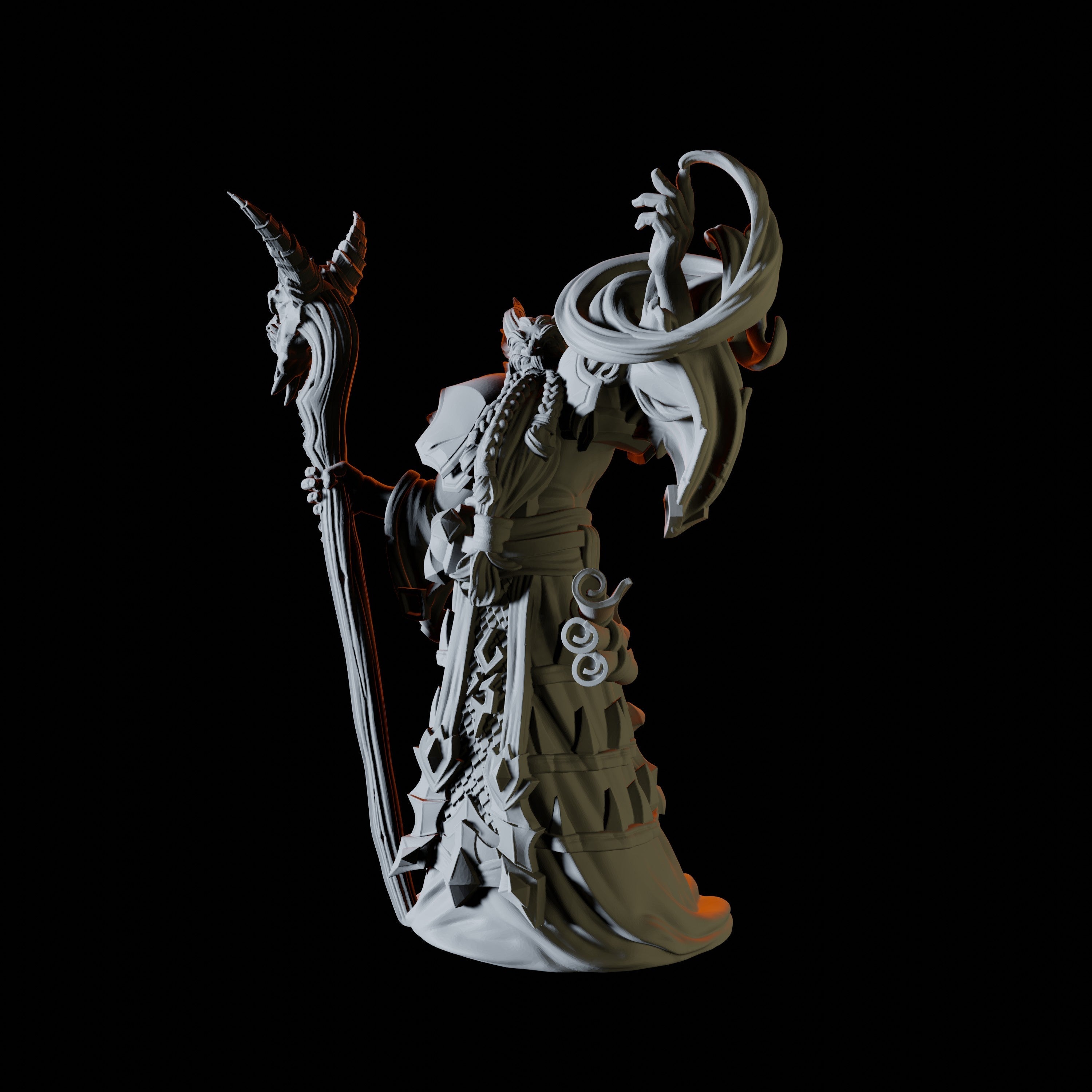Tiefling Warlock Miniature for Dungeons and Dragons - Myth Forged