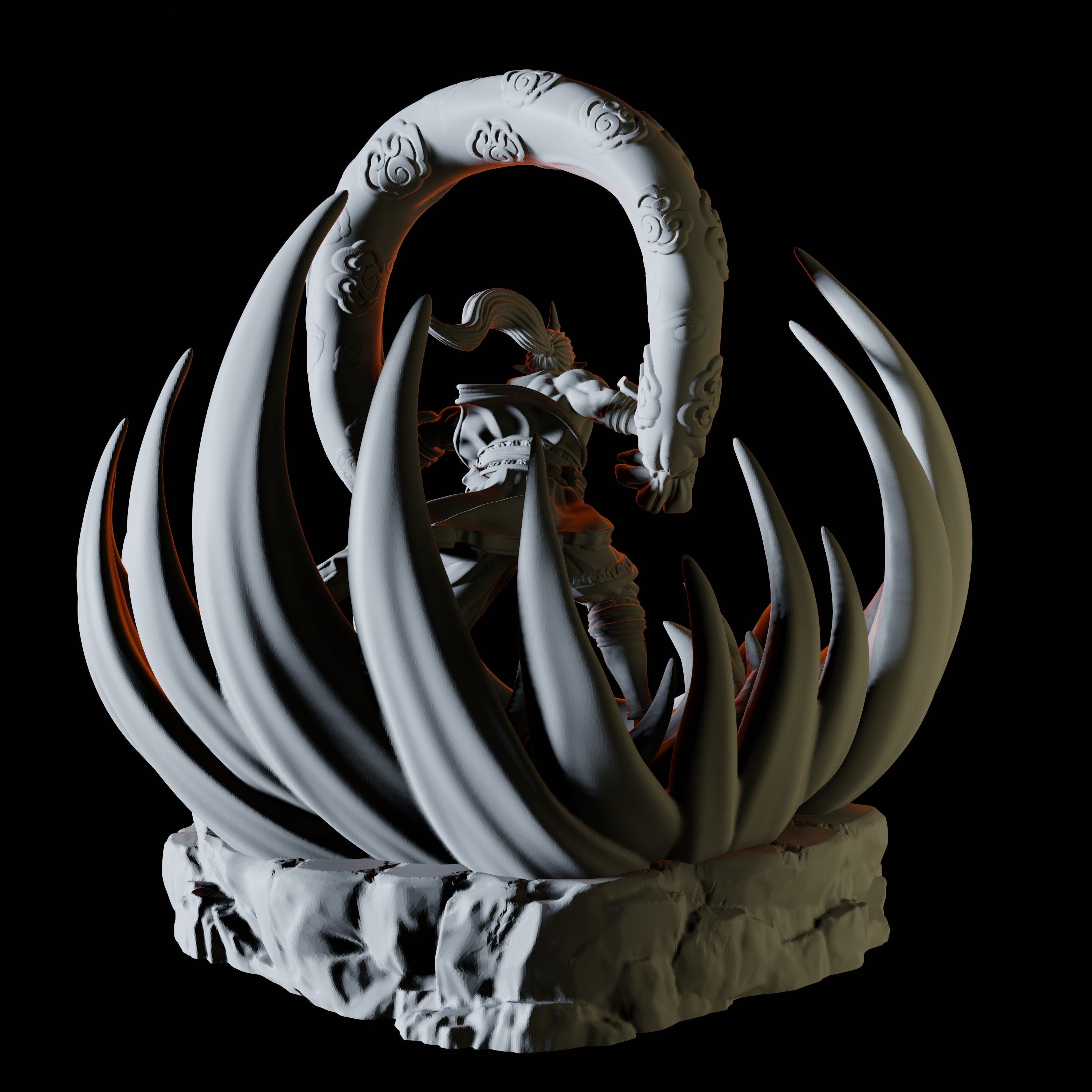 Tiefling Monk Miniature for Dungeons and Dragons - Myth Forged