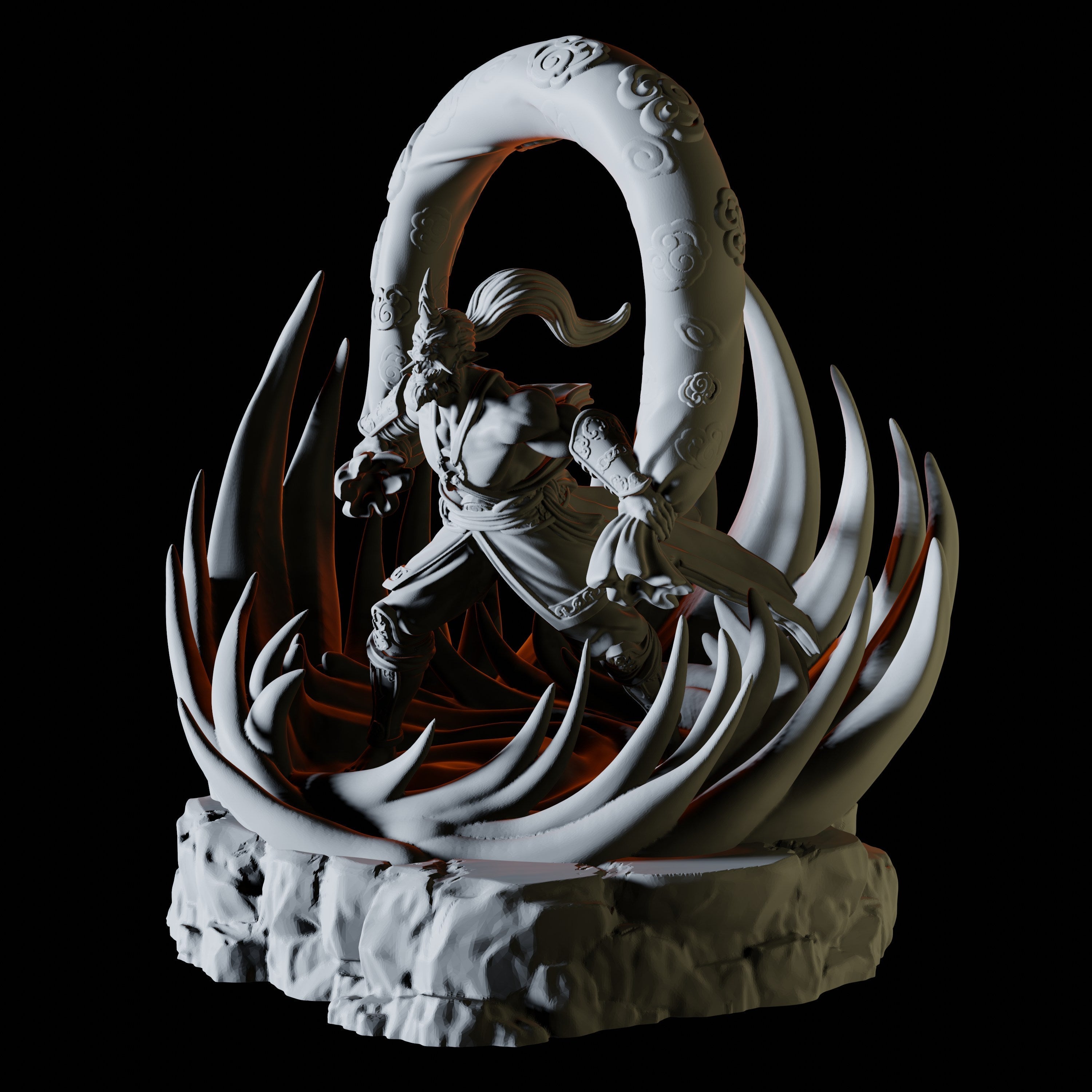 Tiefling Monk Miniature for Dungeons and Dragons - Myth Forged
