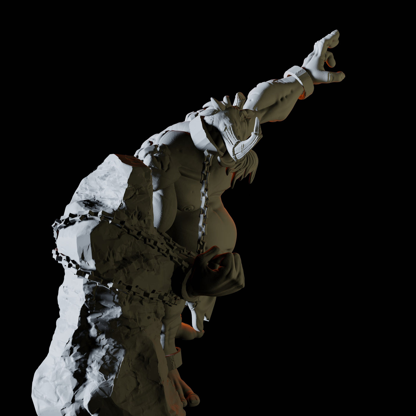 Two Chained Trolls Miniature for Dungeons and Dragons, Pathfinder or other TTRPGs