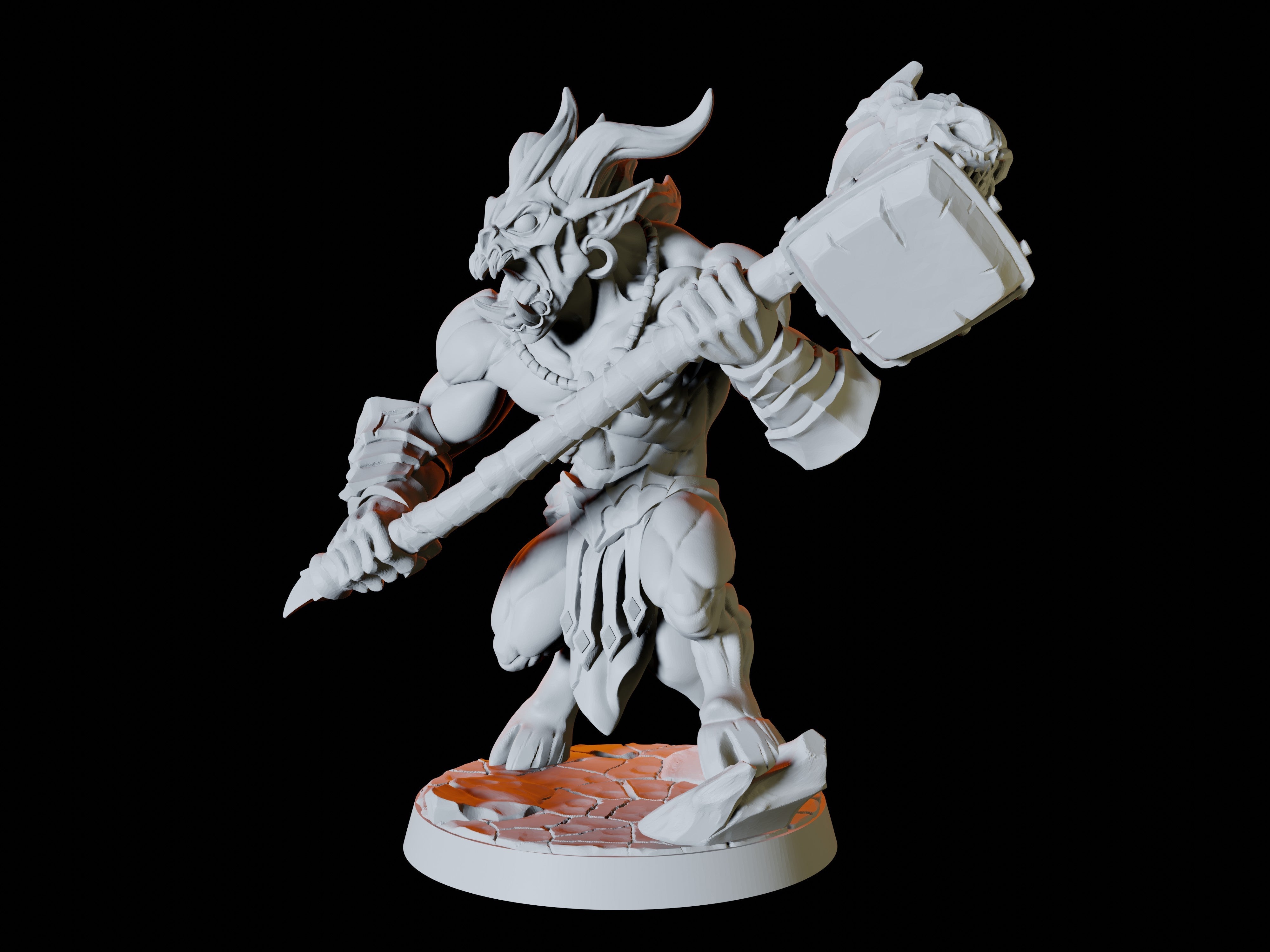 Two Demonic Warrior Miniatures for Dungeons and Dragons - Myth Forged
