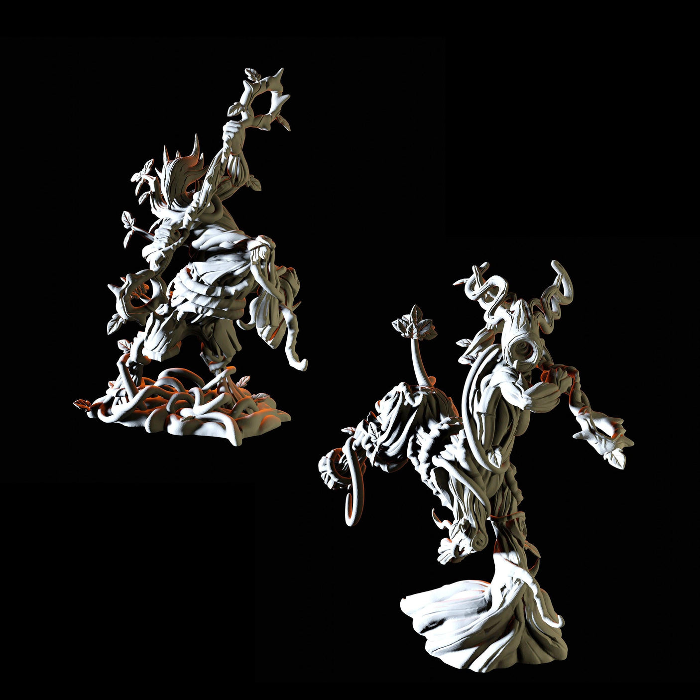 Two Plant Centaurs Miniature for Dungeons and Dragons, Pathfinder or other TTRPGs