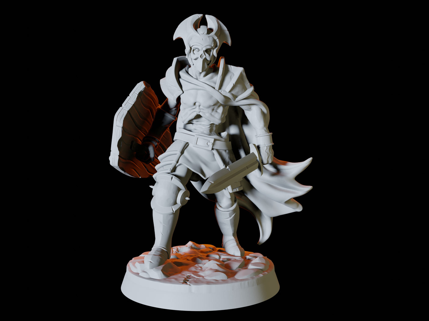 Two Undead Skeleton Warriors Miniature for Dungeons and Dragons, Pathfinder or other TTRPGs
