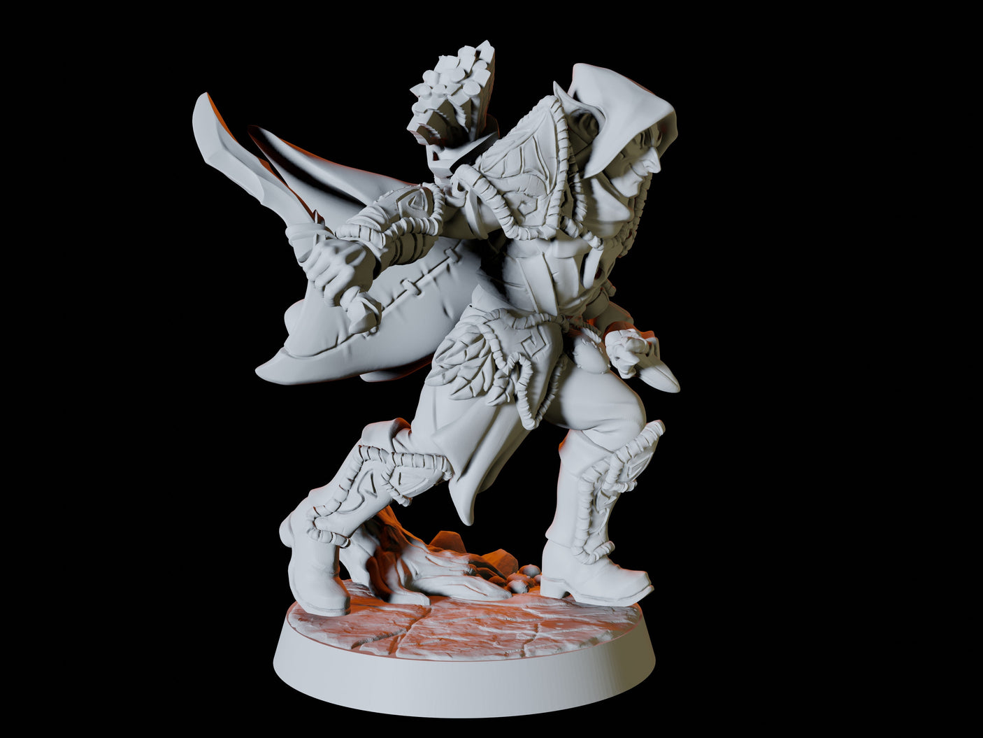Two Wood Elf Rogues Miniature for Dungeons and Dragons, Pathfinder or other TTRPGs