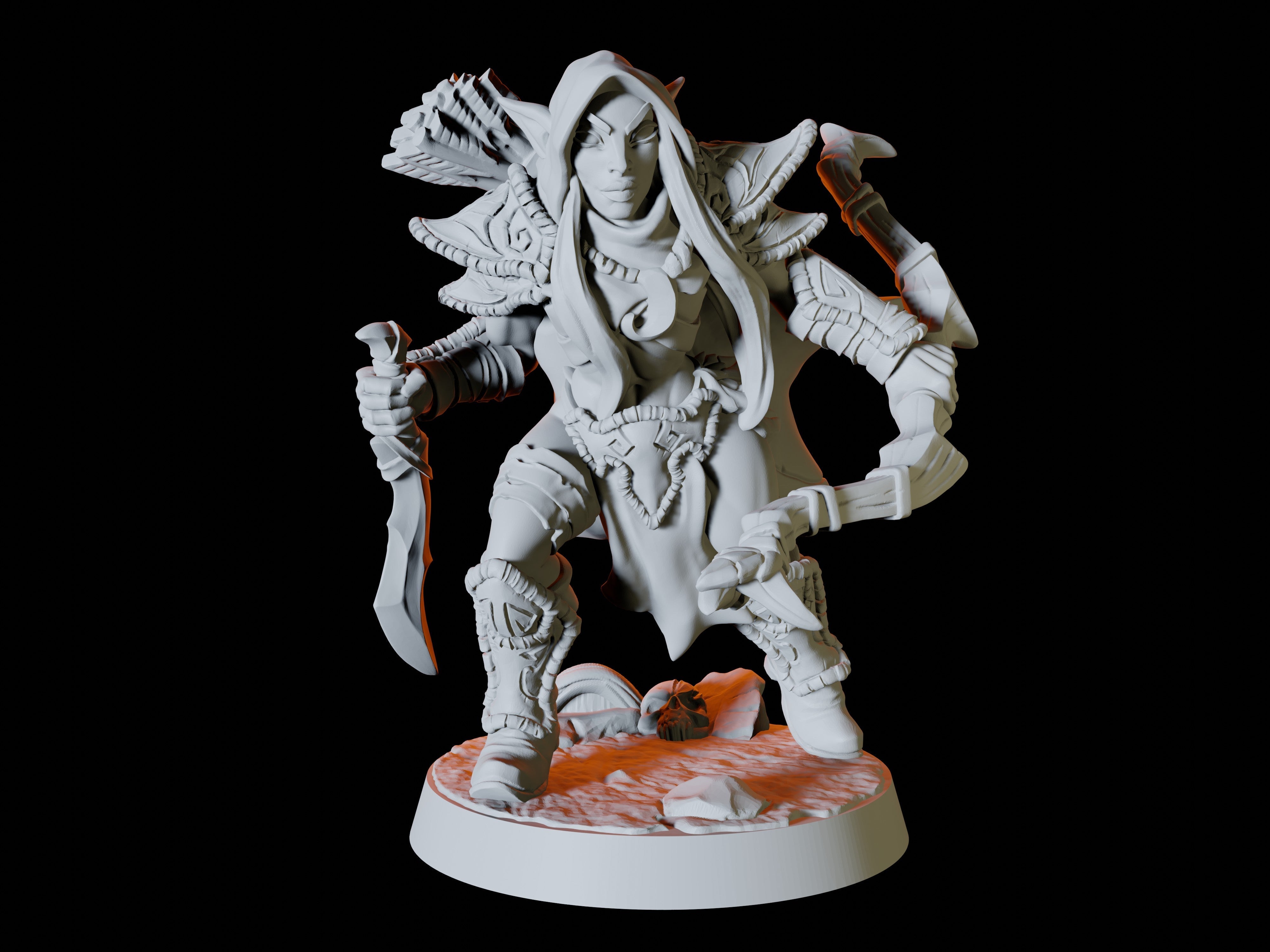 Two Wood Elf Rogues Miniature for Dungeons and Dragons - Myth Forged
