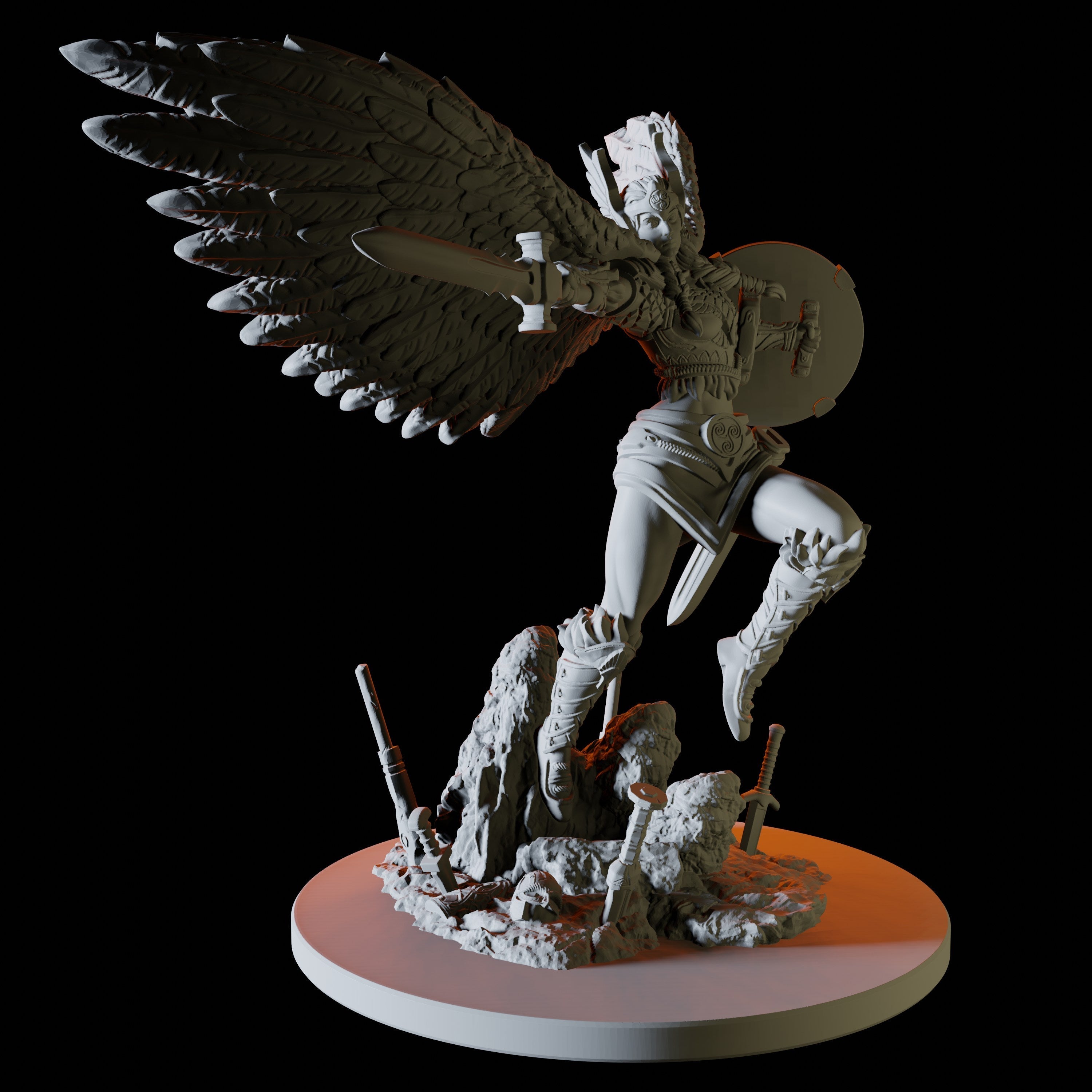 Valkyrie Miniature for Dungeons and Dragons - Myth Forged