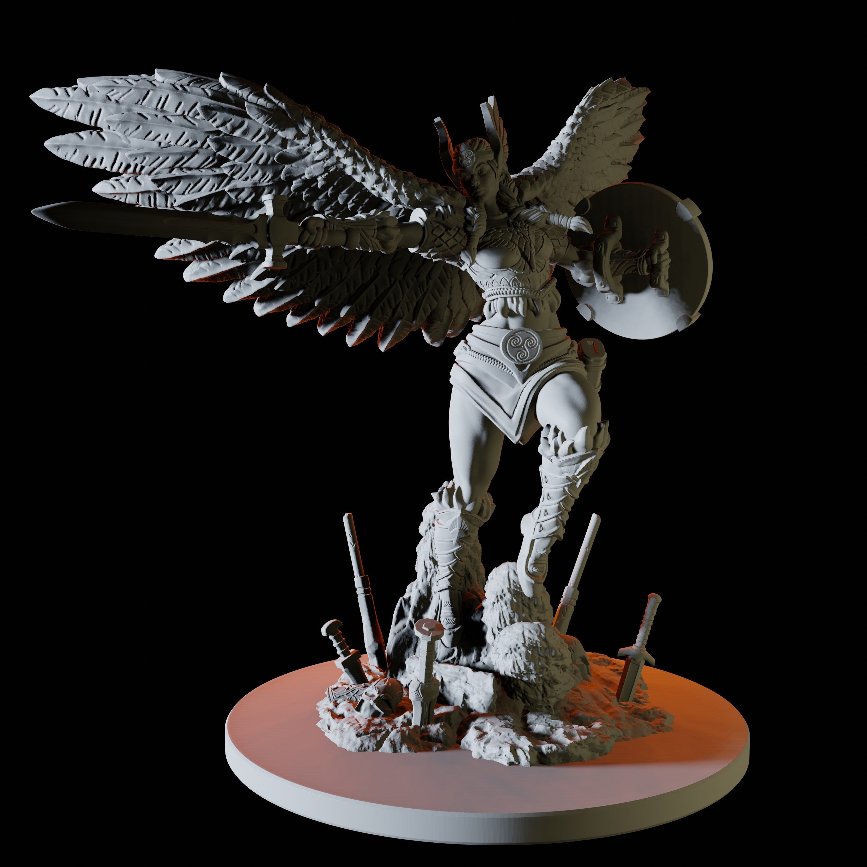 Valkyrie Miniature for Dungeons and Dragons - Myth Forged