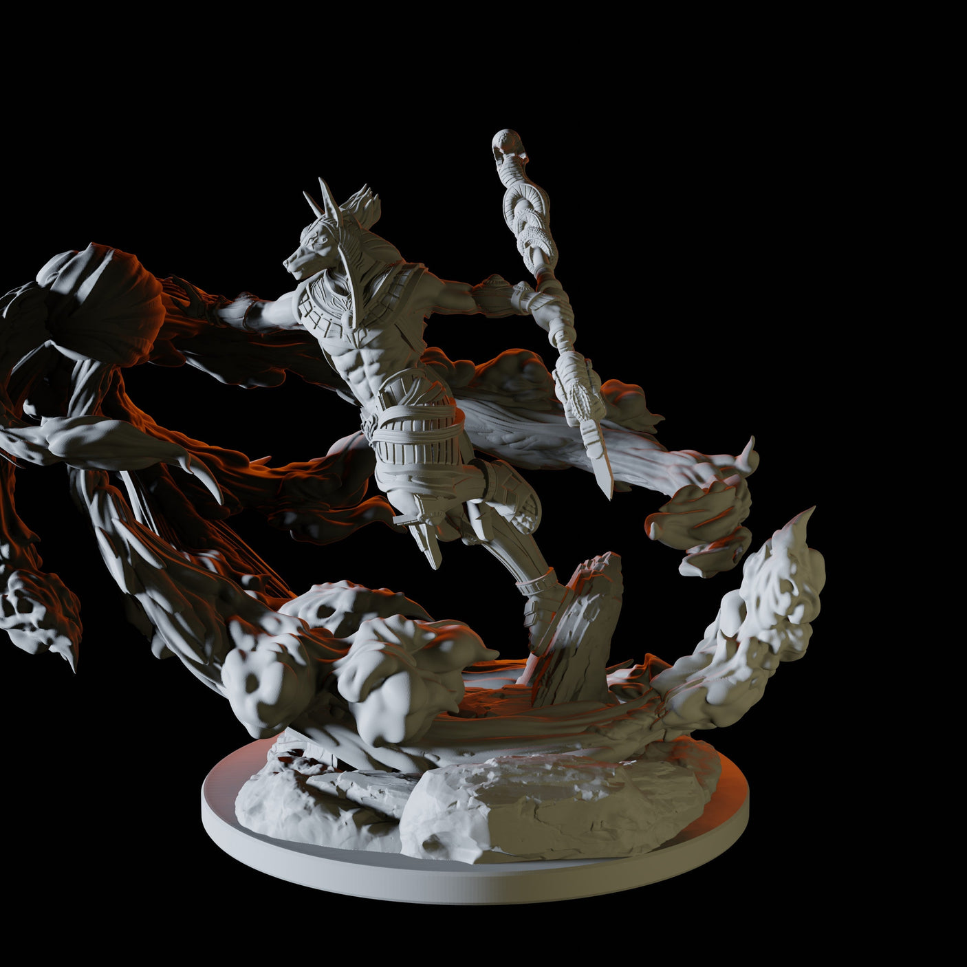 Wind Monk Miniature for Dungeons and Dragons, Pathfinder or other TTRPGs