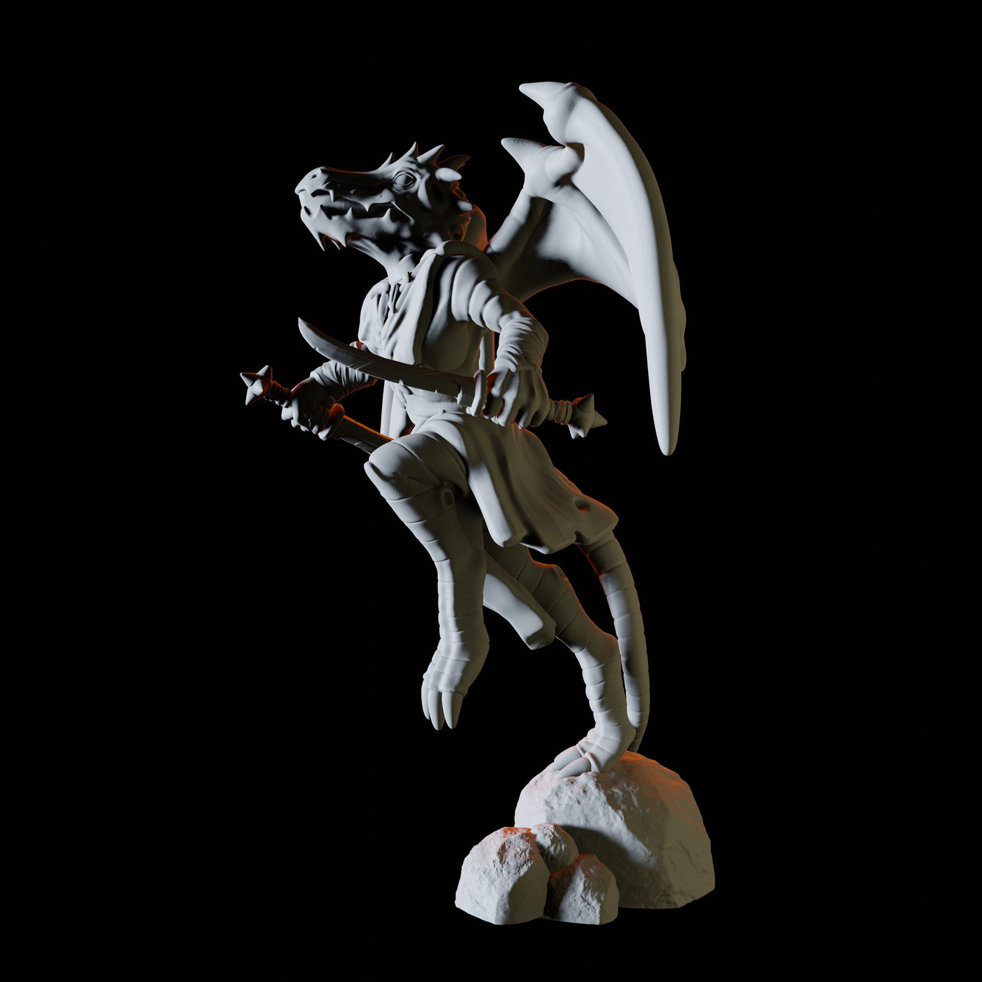 Winged Kobold Miniature for Dungeons and Dragons, Pathfinder or other TTRPGs