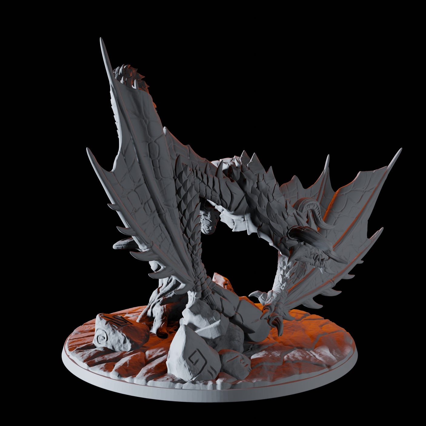 Wyvern Miniature for Dungeons and Dragons, Pathfinder or other TTRPGs