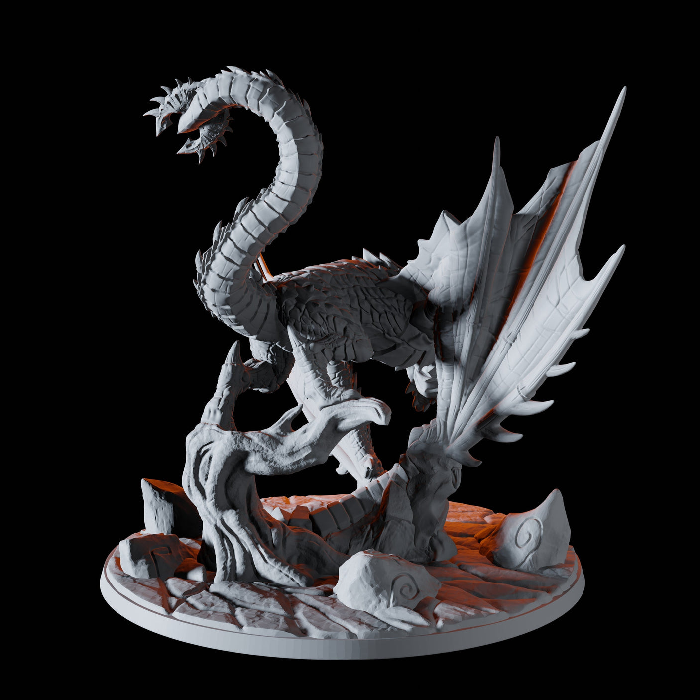 Wyvern Miniature for Dungeons and Dragons, Pathfinder or other TTRPGs