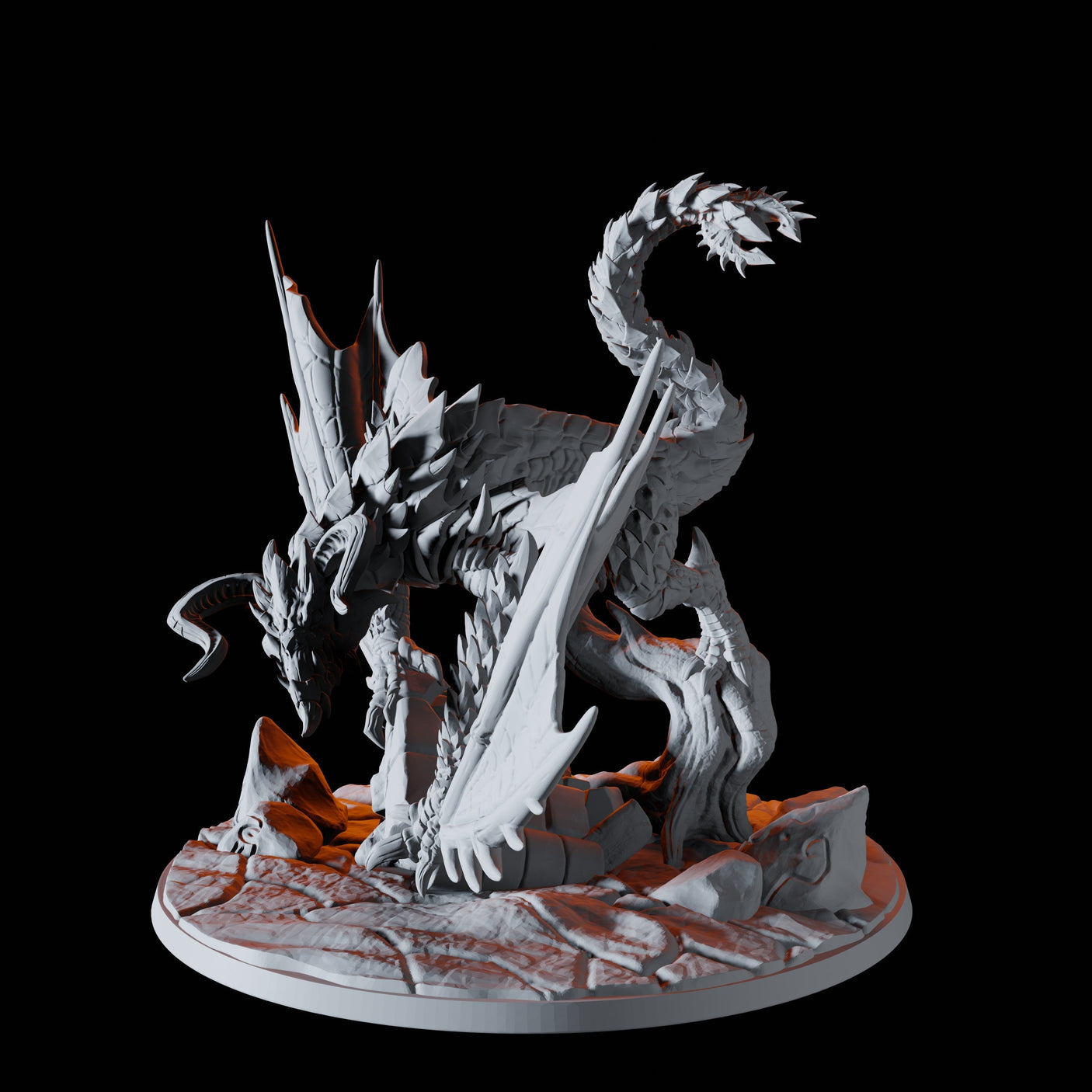 Wyvern Miniature for Dungeons and Dragons, Pathfinder or other TTRPGs