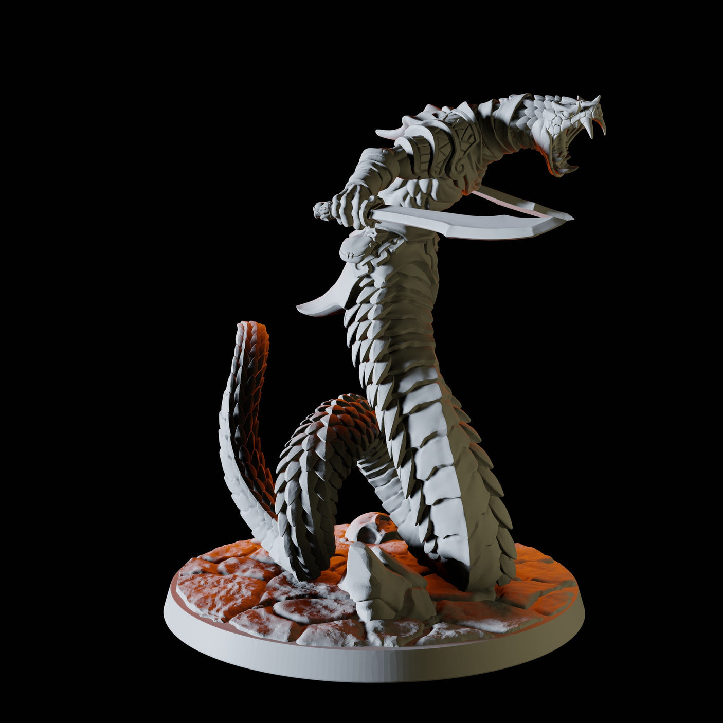 Yuan-Ti Abomination A Miniature for Dungeons and Dragons, Pathfinder or other TTRPGs