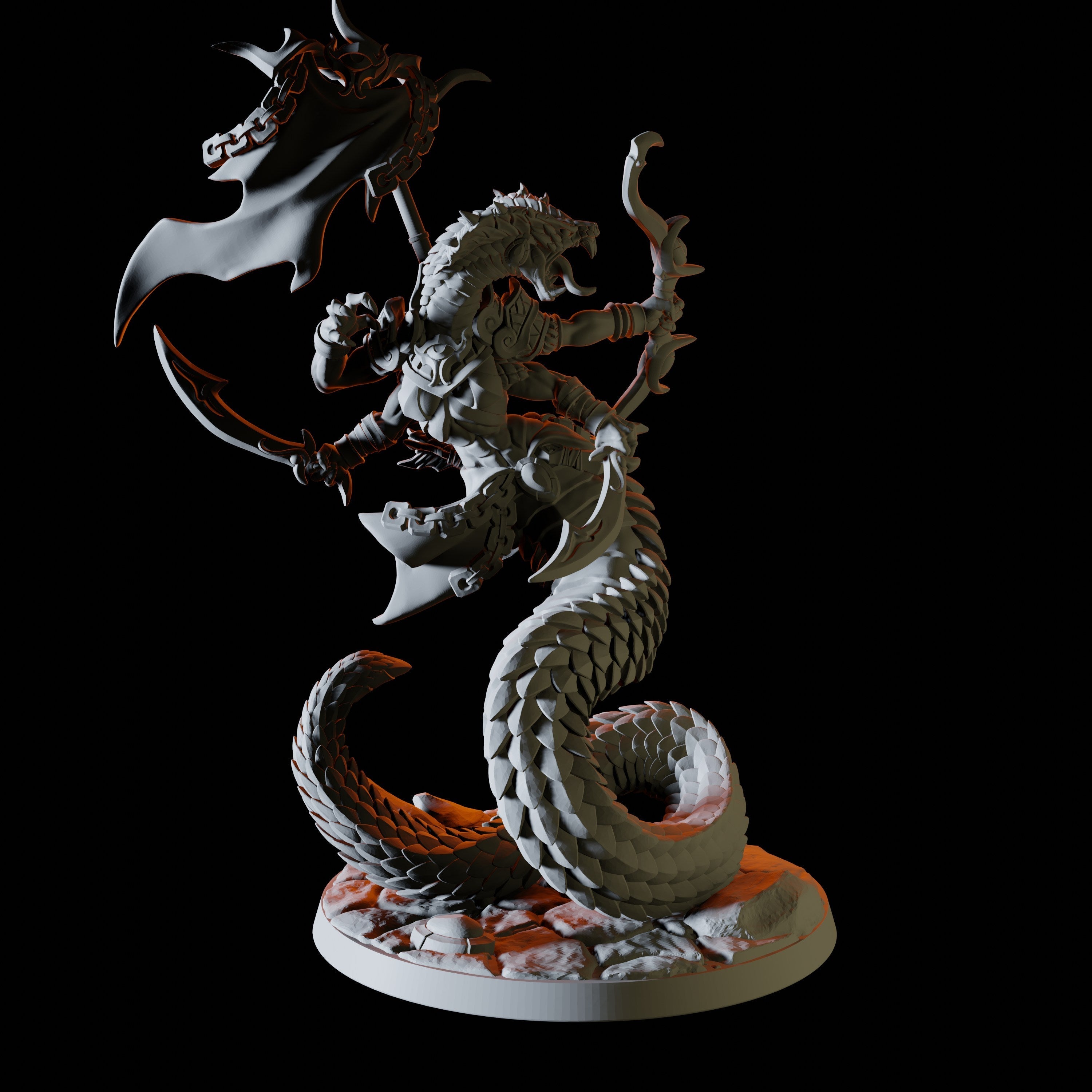 Yuan-Ti Abomination Battlemaster for Dungeons and Dragons - Myth Forged