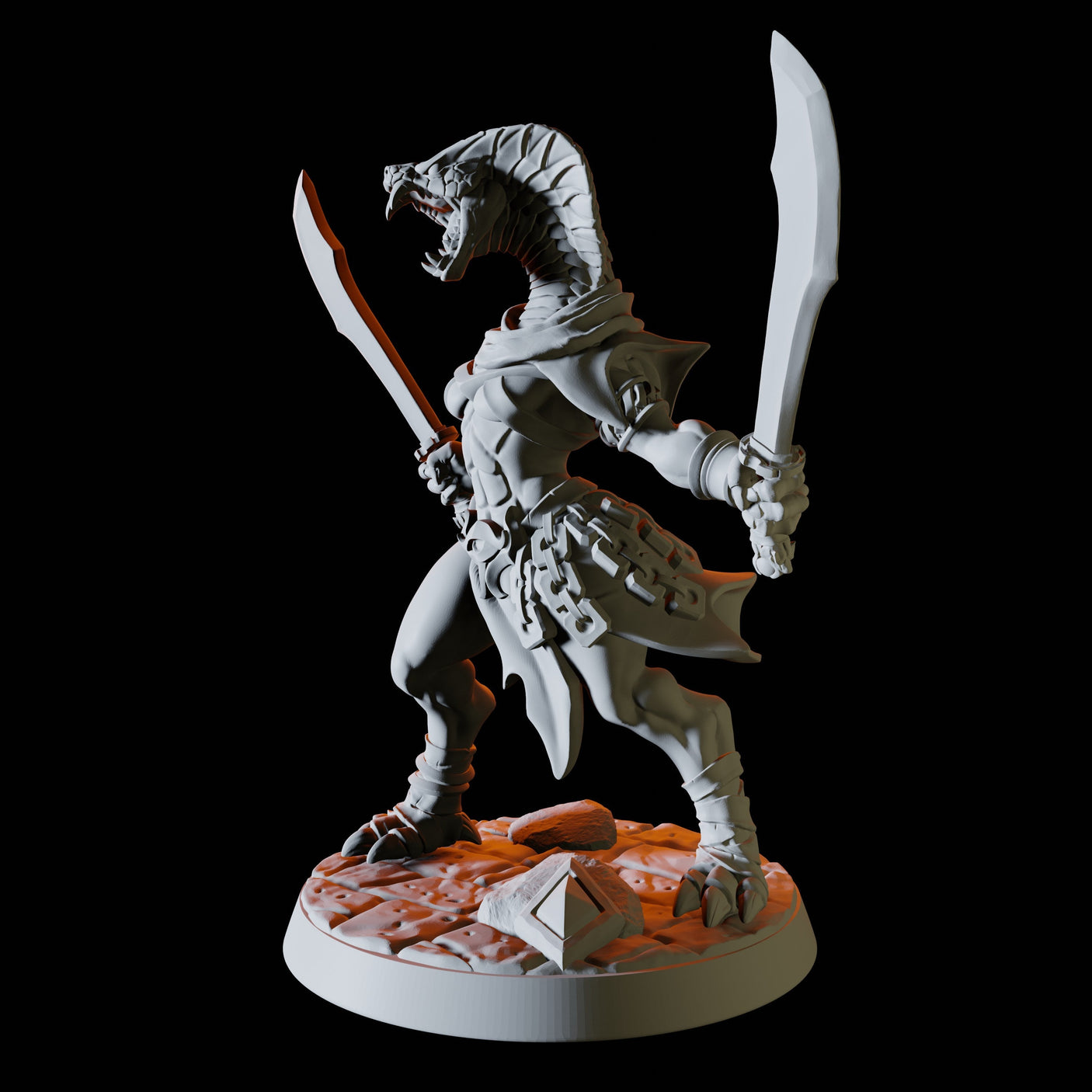 Yuan-Ti Malison D Miniature for Dungeons and Dragons, Pathfinder or other TTRPGs