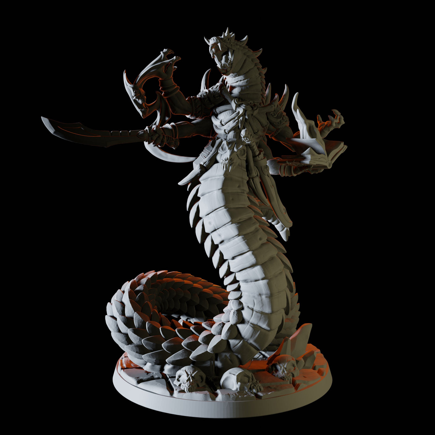 Yuan-Ti Wizard Miniature for Dungeons and Dragons, Pathfinder or other TTRPGs