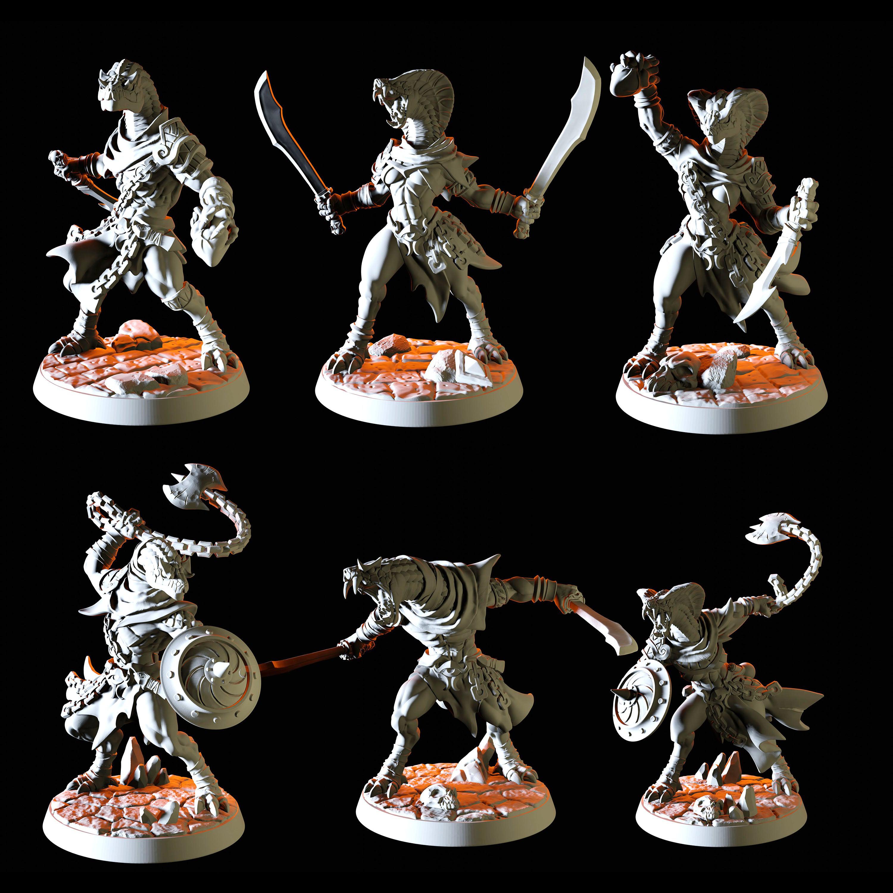 Yuan-ti Malison Miniatures for Dungeons and Dragons