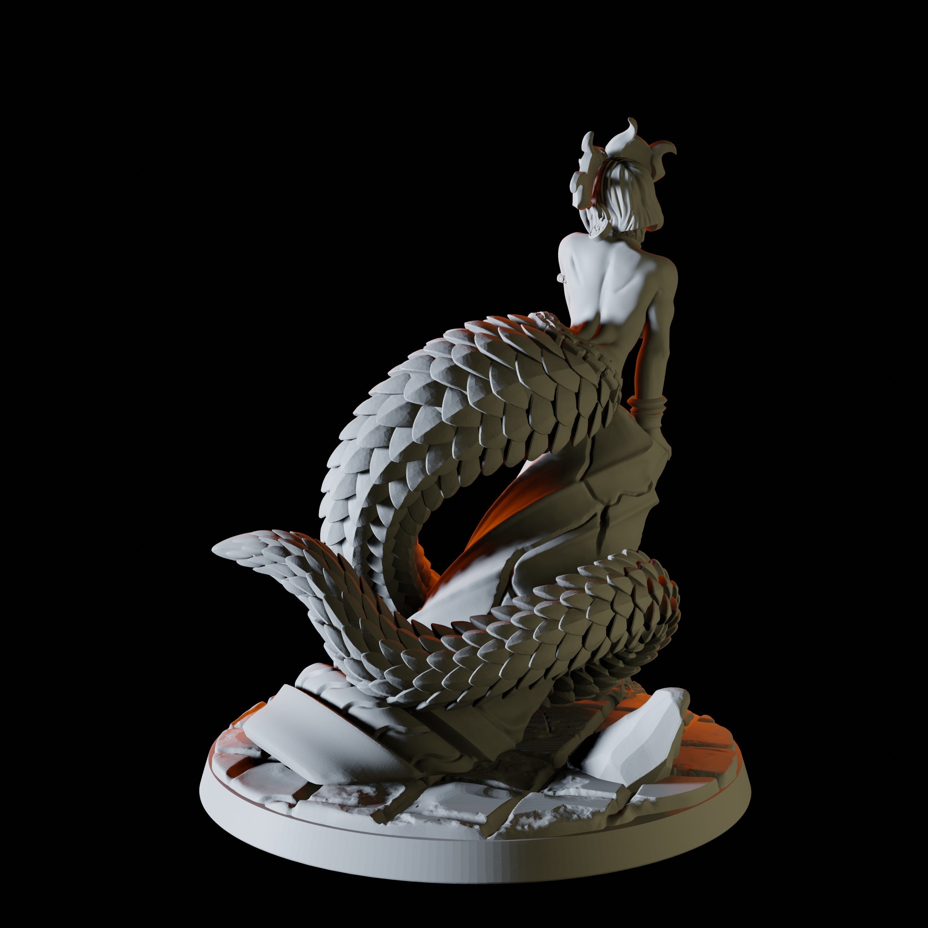 Yuan-ti Pin-up Miniature for Dungeons and Dragons - Myth Forged