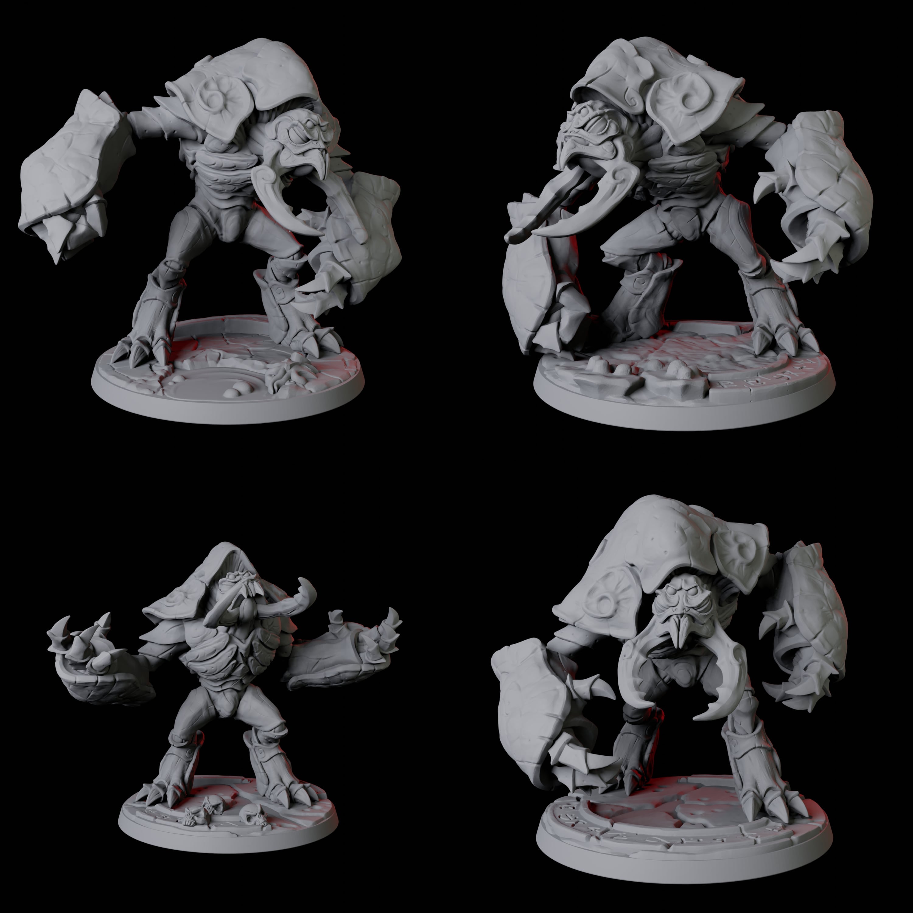 Four Umber Hulk Miniatures for Dungeons and Dragons - Myth Forged