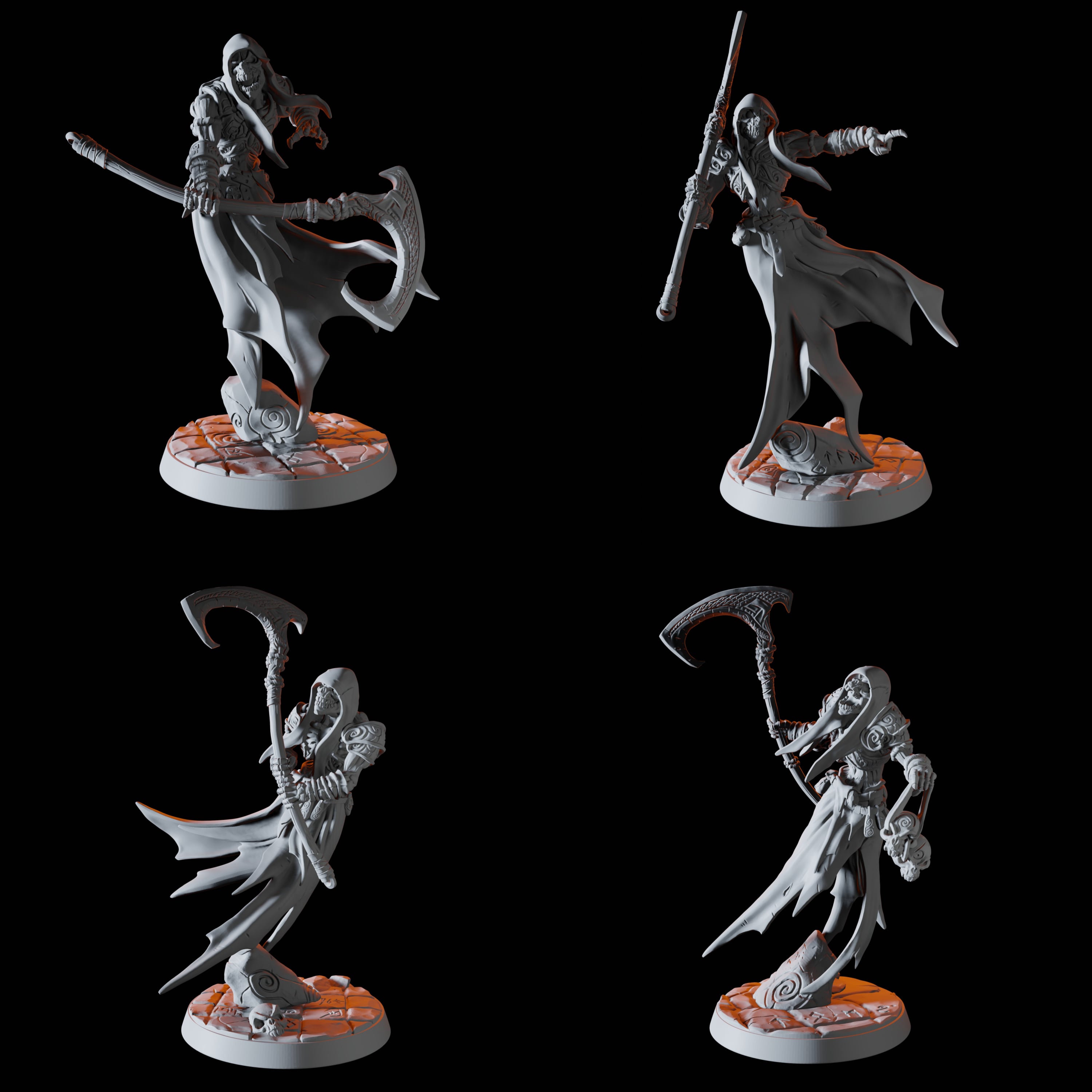 Four Floating Wraith Miniatures for Dungeons and Dragons - Myth Forged