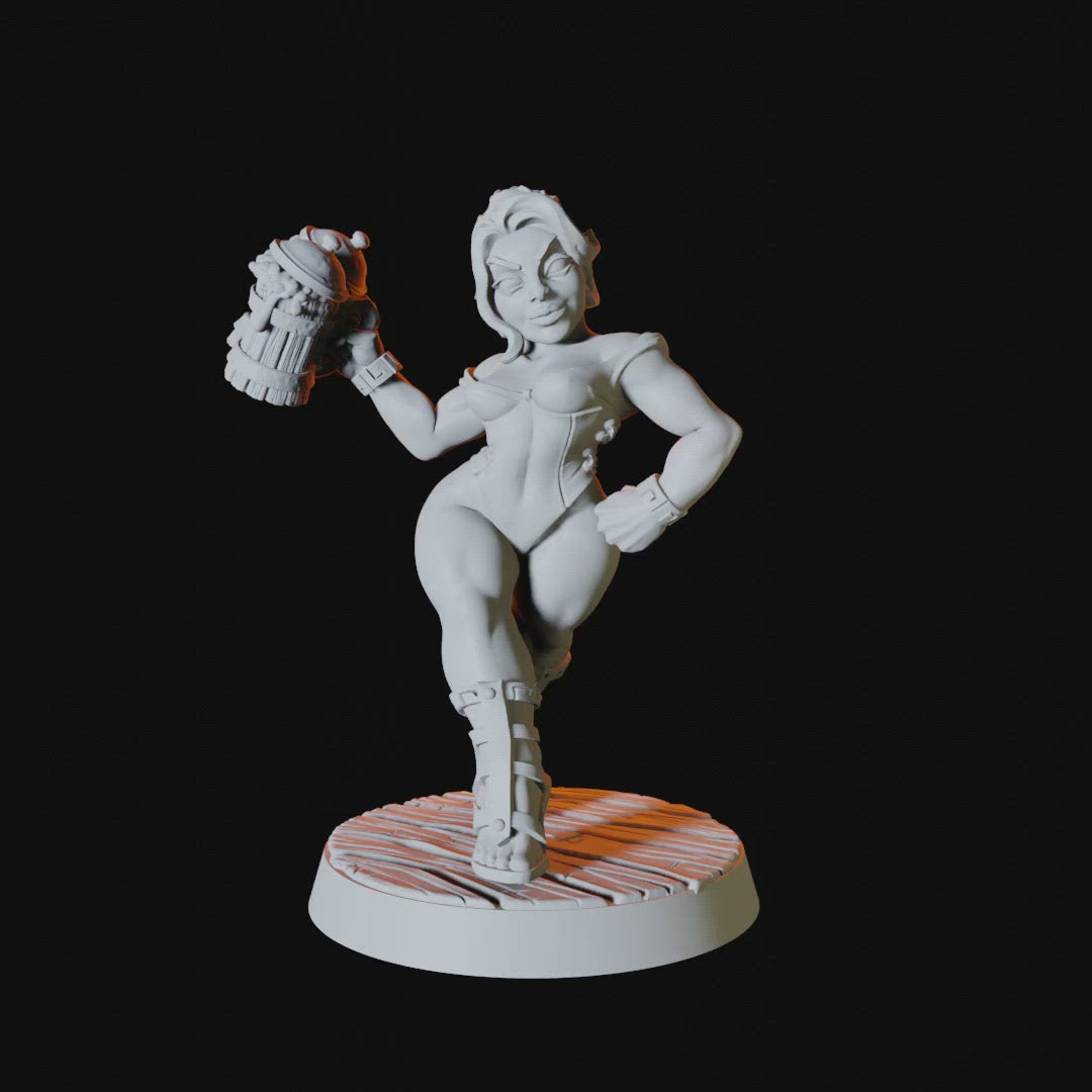 Dwarf Pinup Miniature for Dungeons and Dragons - Myth Forged