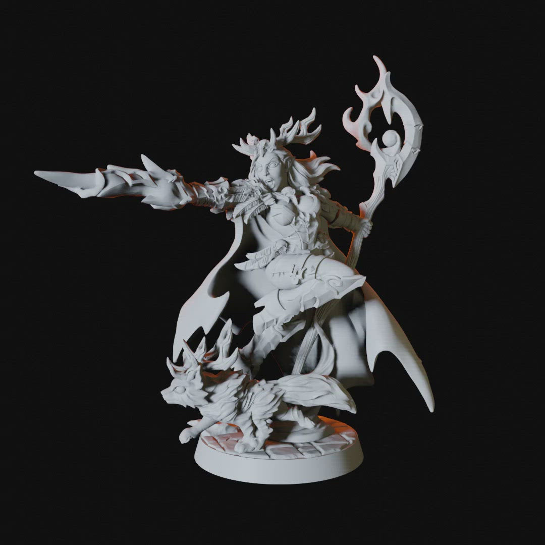 Elf Druid Miniature for Dungeons and Dragons - Myth Forged