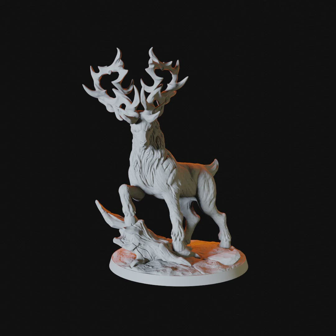 Giant Elk or Deer Miniature for Dungeons and Dragons - Myth Forged