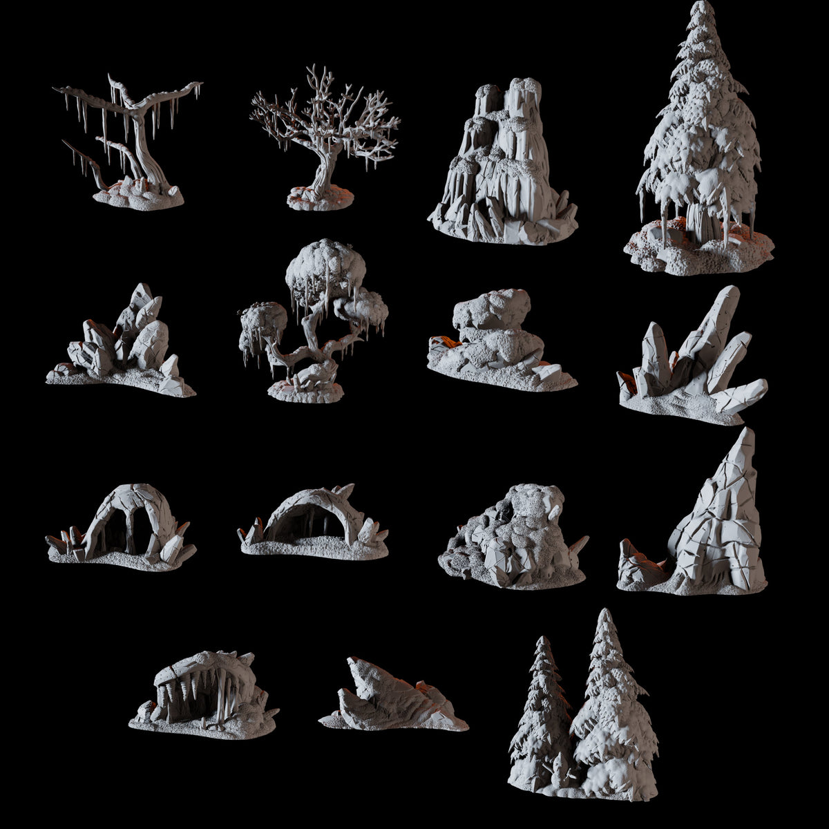 15 Arctic Scatter Terrain Pieces