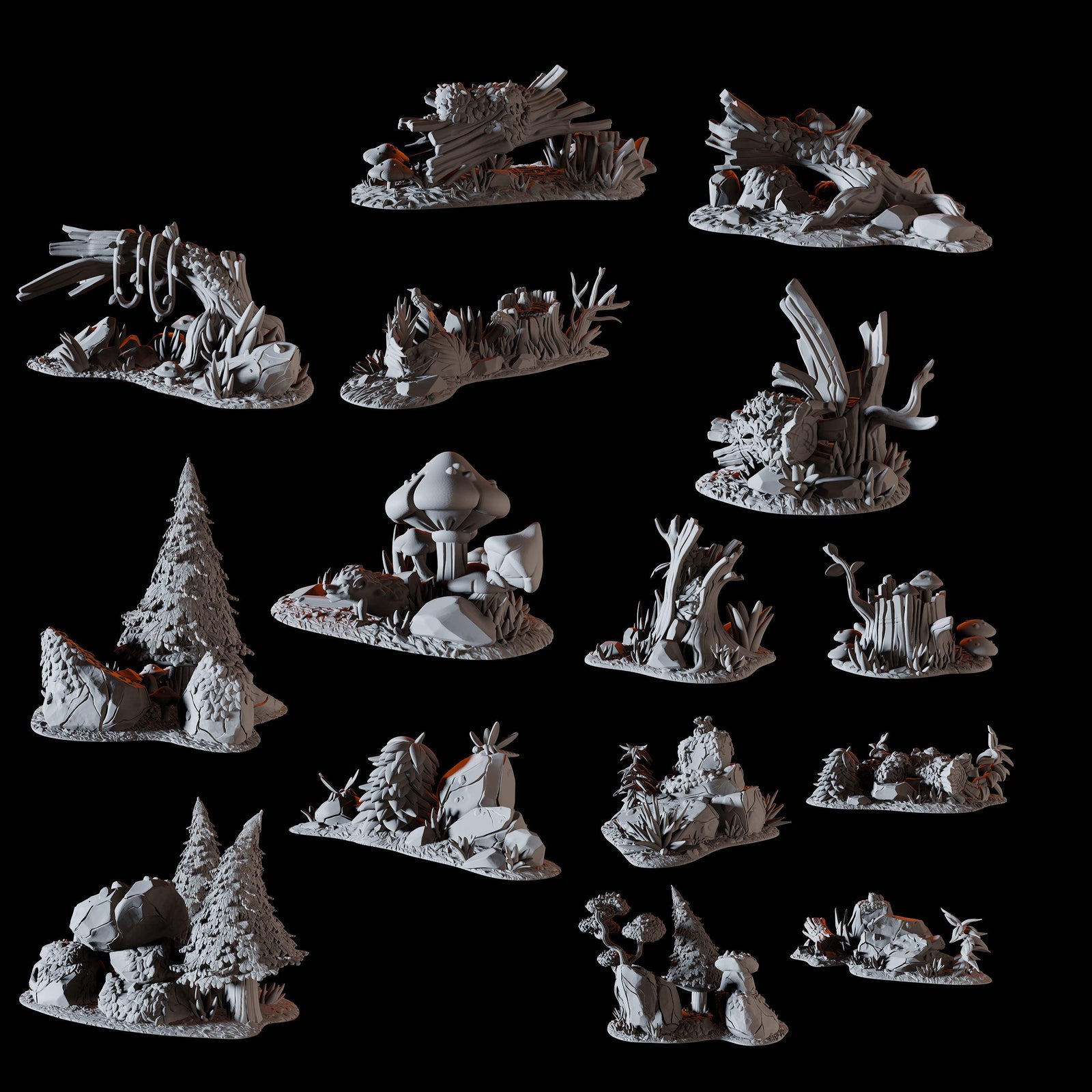 15 Forest Scatter Terrain Miniatures
