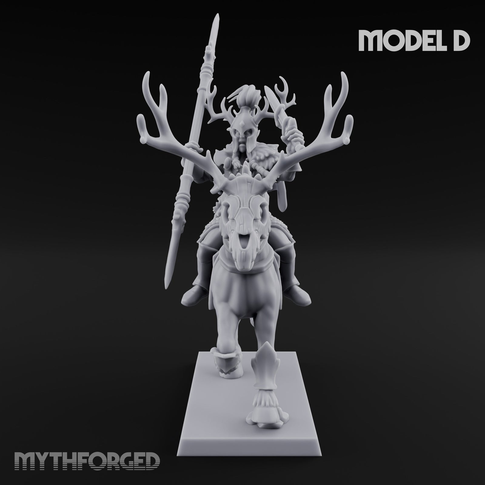 Antlered Cavalry Charging Wild Hunt Rider D