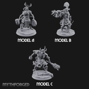 Hammer, Axe and Splintered Club Frost Giant Warriors — All