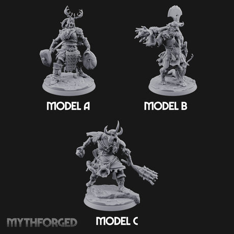 Hammer, Axe and Splintered Club Frost Giant Warriors — All