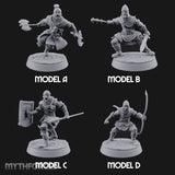 Muster Roll Misfits Human Soldiers — All · Twin Axes + Spiked Mace & Sword + Spear & Tower Shield + Bow & Dagger