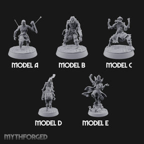 Dead Set Against Rest Zombie Warband with Necromancer — All · Shield + Bare Hands (Lowered) + Bare Hands (Raised) · Mounted