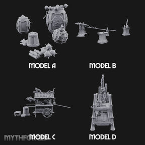 Boom Service Wooden Gunpowder Shop Terrain Set — All