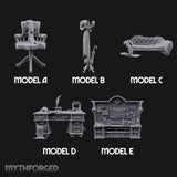 Case Files Still Pinned Wooden Investigator Office Furniture Set — All