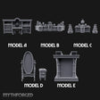 Appraised Under Glass Wooden Jeweler Shop Furniture Set — All