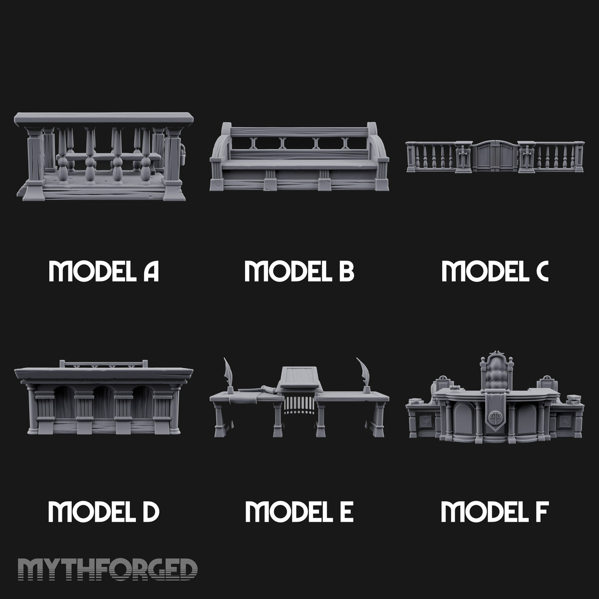 Objection Sustained, Furniture Assembled Wooden Courtroom Furniture Set — All