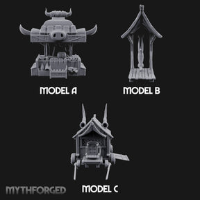 Carcass Hangs, Customers Gather Orc Butcher Market Terrain Set — All