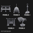 Hay Cart Left Mid-Lane Wooden Town Street Scenery Set — All