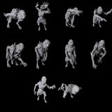 10 Ghouls Miniature for Dungeons and Dragons, Pathfinder or other TTRPGs