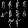 10 Zombies Miniature for Dungeons and Dragons, Pathfinder or other TTRPGs