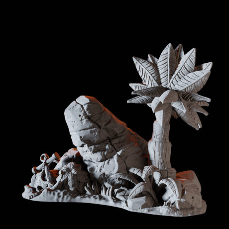 15 Piece Coastal Terrain Bundle Miniature for Dungeons and Dragons, Pathfinder or other TTRPGs