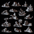 15 Piece Coastal Terrain Bundle Miniature for Dungeons and Dragons, Pathfinder or other TTRPGs