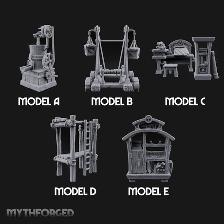 Pulleys, Planks and Plans Wooden Construction Site Terrain Set — All