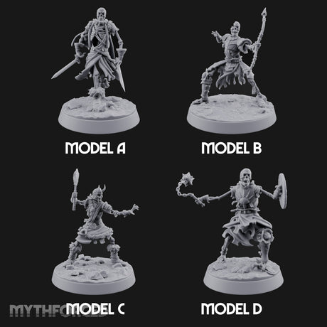 Bones Still Taking Orders Skeleton Warriors — All · Twin Swords + Spear (Pointing) + Axe