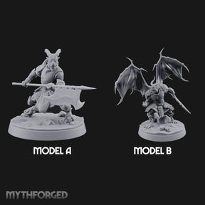 One Grounded, One Gliding Dragonborn Warriors — All