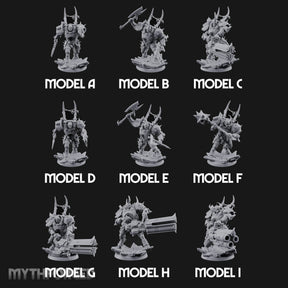 Heavy Metal, Heavier Hands Ogre Armoured Brutes with Axes, Maces and Heavy Cannons — All